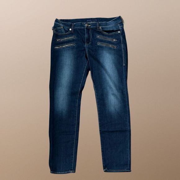 Rock Republic Kashmire Zipper Front Jeans Size 14 34x28 #160 - Picture 1 of 6